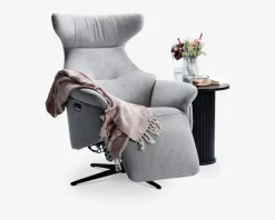 Clearance Daells Bolighus DREJESTOL M/SKAM GRÅ STOF/SORT