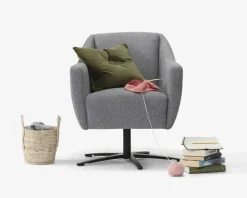 New Daells Bolighus Drejestol Rate stof grå