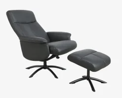 Discount Daells Bolighus Drejestol Sit-Well 1 Sort Læder