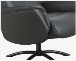 Discount Daells Bolighus Drejestol Sit-Well 1 Sort Læder