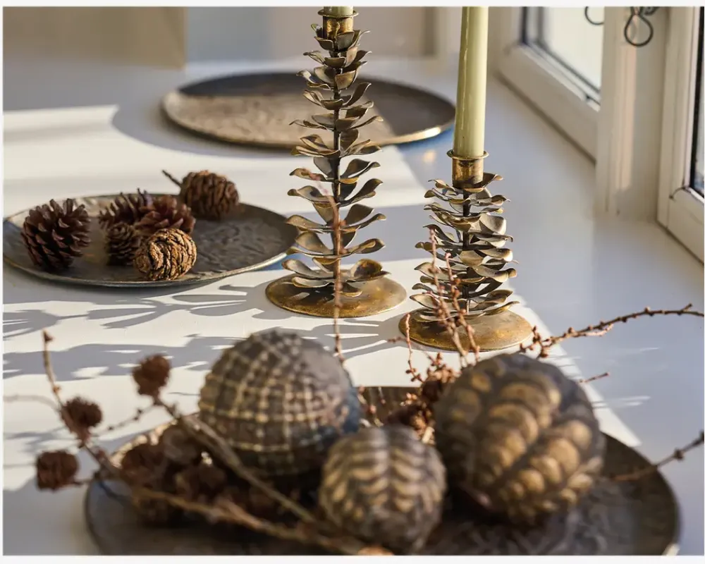 Outlet Daells Bolighus Fad deko struktur guld Ø.35 cm