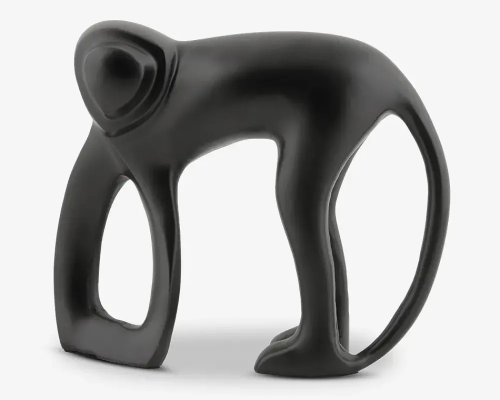 Best Daells Bolighus Figur abe sort metal H.15 cm