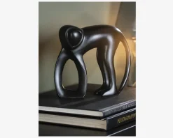 Best Daells Bolighus Figur abe sort metal H.15 cm