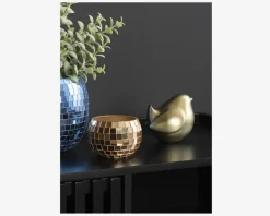 Best Daells Bolighus Figur fugl farvet H.9,6 cm Guld