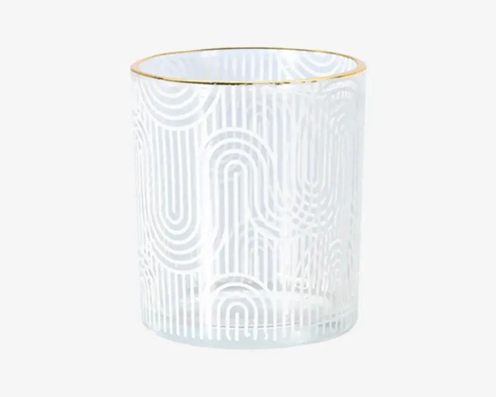 Discount Daells Bolighus Fyrfadsstage Glas M/Guldkant Ass.Design