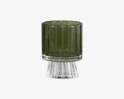 Discount Daells Bolighus Fyrfadsstage Grøn Glas H.8 cm