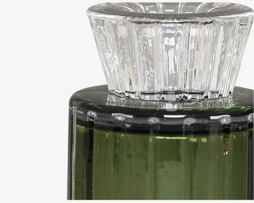 Discount Daells Bolighus Fyrfadsstage Grøn Glas H.8 cm