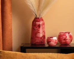 Best Daells Bolighus Fyrfadsstage votive blended small Ø.8 cm Rød