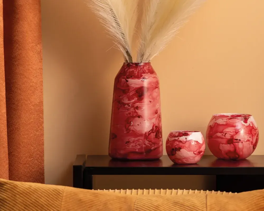 Best Daells Bolighus Fyrfadsstage votive blended small Ø.8 cm Rød