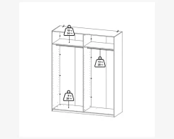 Online Daells Bolighus Garderobeskab Case grå B. 179 x H. 221 cm