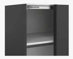 Online Daells Bolighus Garderobeskab Case grå B. 179 x H. 221 cm