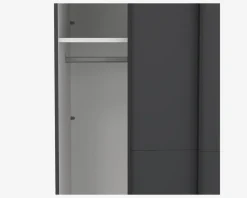 Online Daells Bolighus Garderobeskab Case grå B. 119 x H. 221 cm