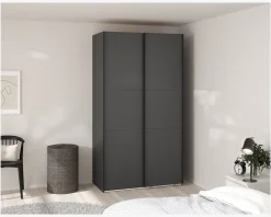 Online Daells Bolighus Garderobeskab Case grå B. 119 x H. 221 cm