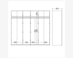 Best Daells Bolighus Garderobeskab Case grå B. 244 x H. 221 cm