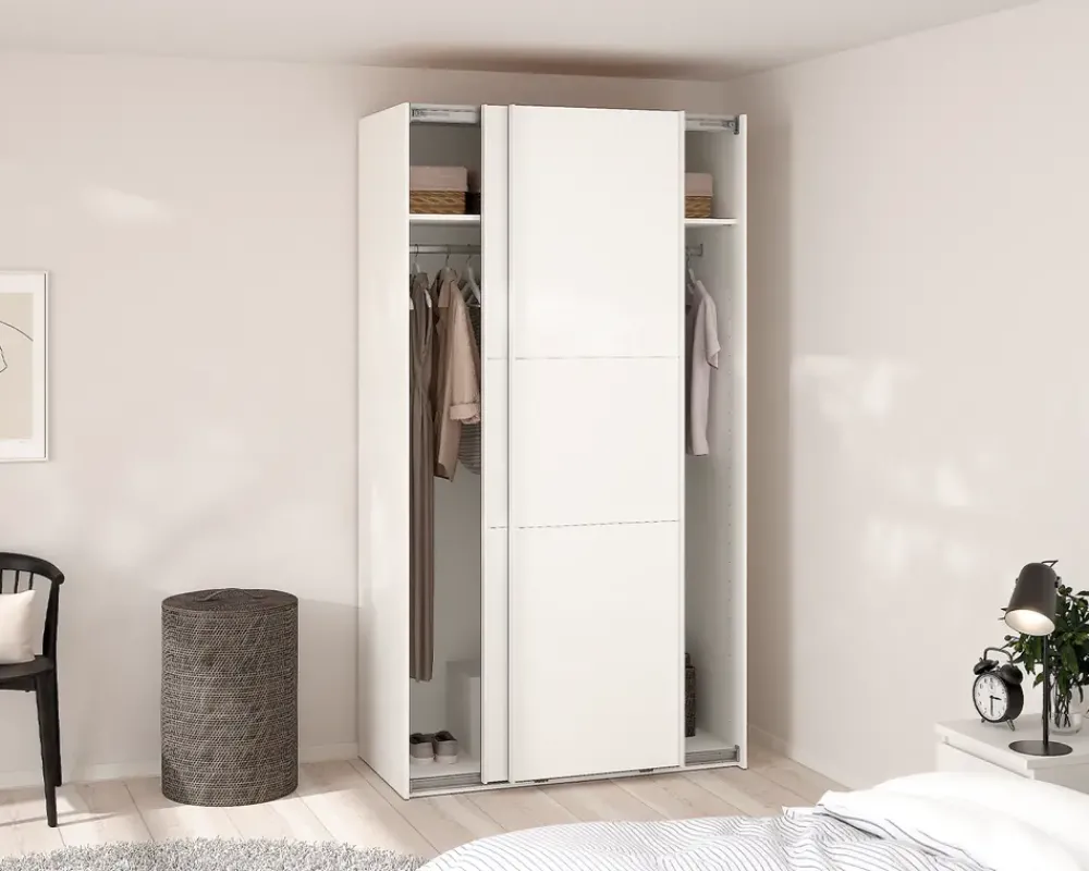 Sale Daells Bolighus Garderobeskab Case hvid B. 119 x H. 221 cm