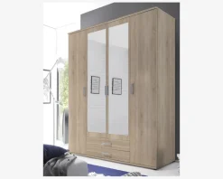 Hot Daells Bolighus Garderobeskab i eg med 4 låger og 2 skuffer