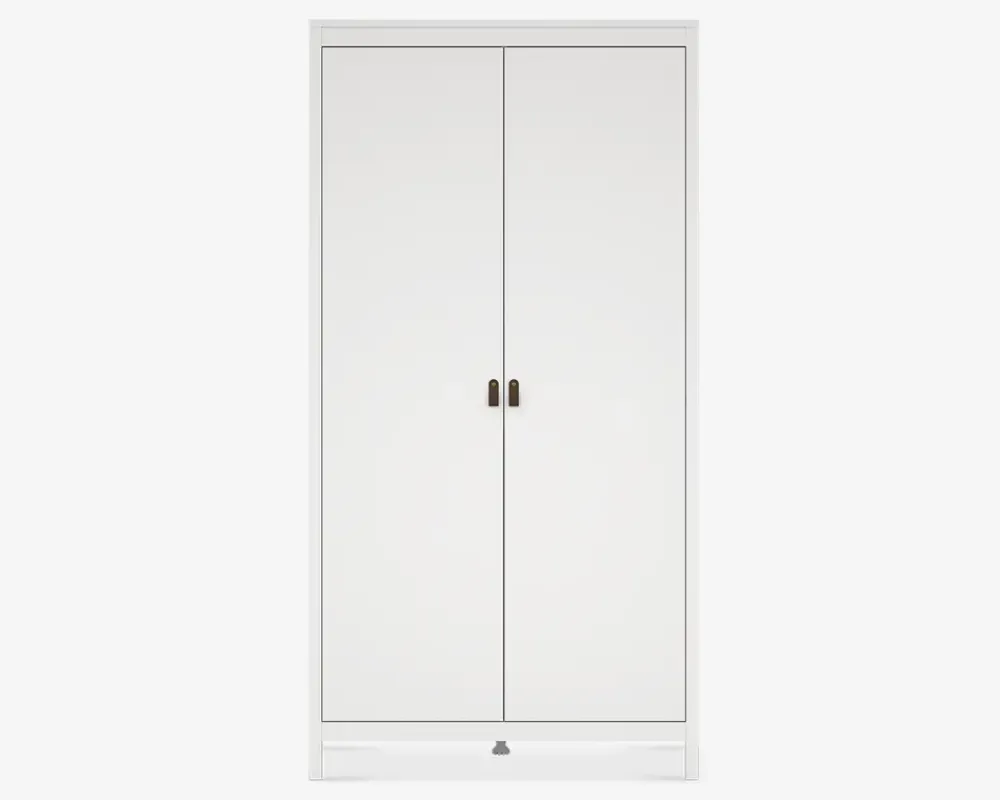 Hot Daells Bolighus Garderobeskab Madrid hvid med 2 låger
