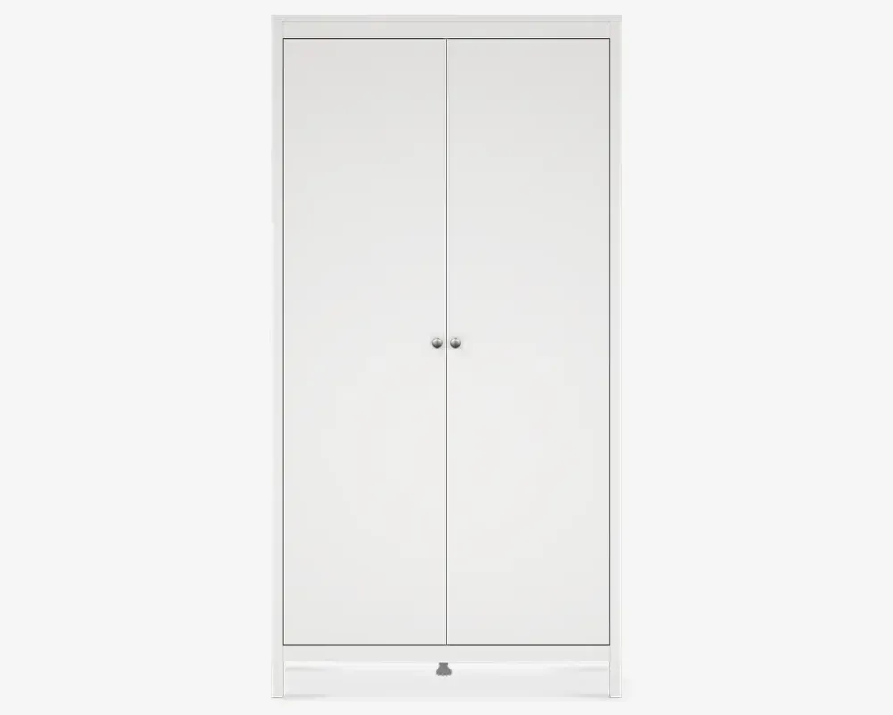 Hot Daells Bolighus Garderobeskab Madrid hvid med 2 låger