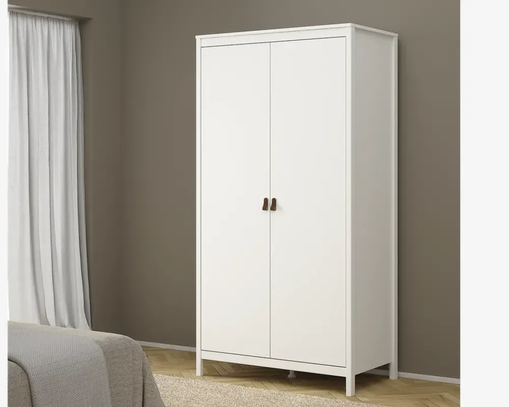 Hot Daells Bolighus Garderobeskab Madrid hvid med 2 låger