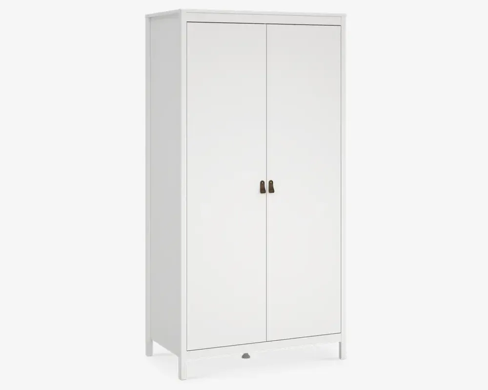 Hot Daells Bolighus Garderobeskab Madrid hvid med 2 låger