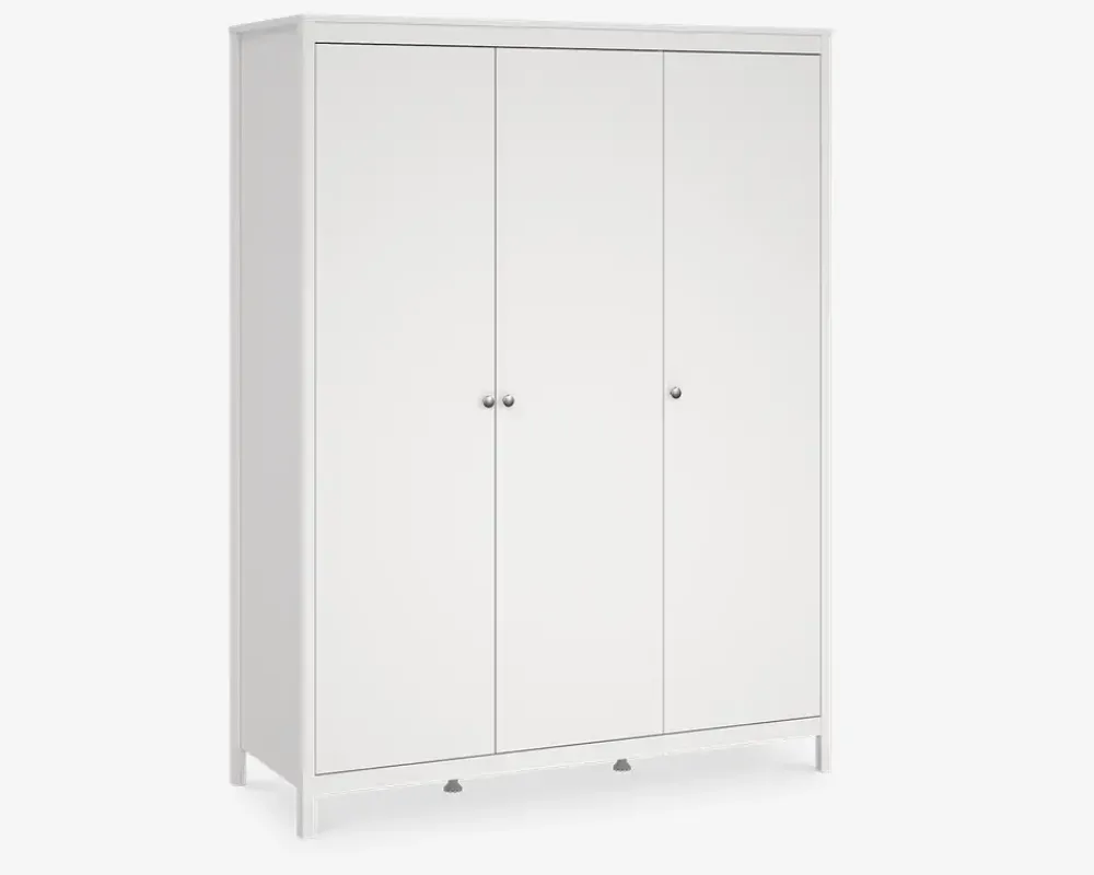 New Daells Bolighus Garderobeskab Madrid hvid med 3 låger