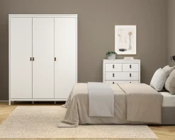 New Daells Bolighus Garderobeskab Madrid hvid med 3 låger