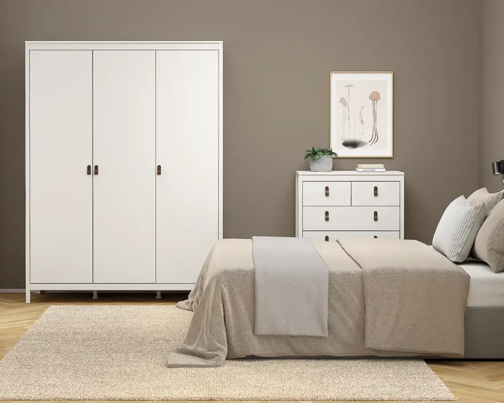 New Daells Bolighus Garderobeskab Madrid hvid med 3 låger