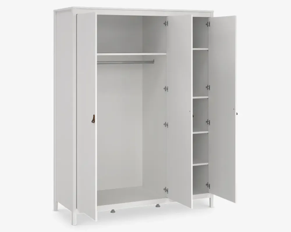 New Daells Bolighus Garderobeskab Madrid hvid med 3 låger