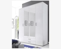 Online Daells Bolighus Garderobeskab med 4 låger og 2 skuffer i hvid