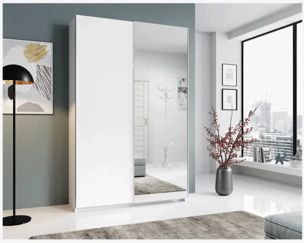 Hot Daells Bolighus Garderobeskab med en spejllåge