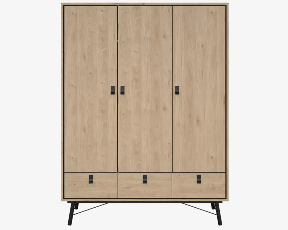 New Daells Bolighus Garderobeskab Ry m. 3 låger og 3 skuffer Eg