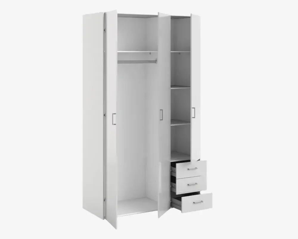Clearance Daells Bolighus Garderobeskab Space m. 3 Låger og 3 Skuffer