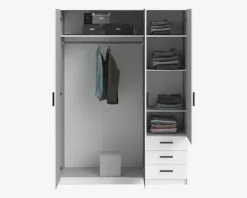 Clearance Daells Bolighus Garderobeskab Sprint m. 3 Låger og 3 Skuffer