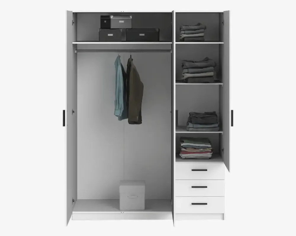 Clearance Daells Bolighus Garderobeskab Sprint m. 3 Låger og 3 Skuffer