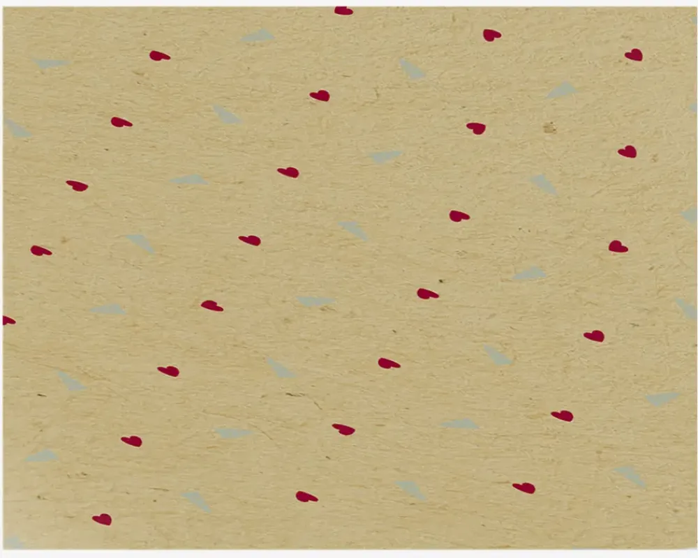 New Daells Bolighus Gavepapir M. Prikker Brun, Rød