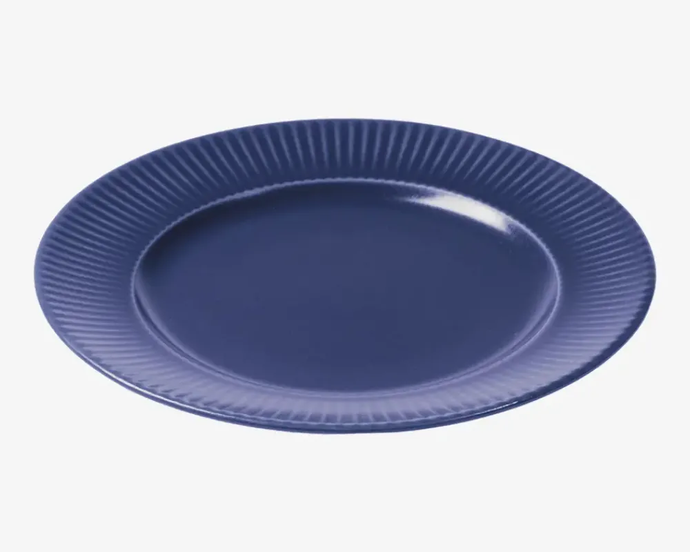 Online Daells Bolighus Groovy Midd. Tallerken Ø27 cm Blå