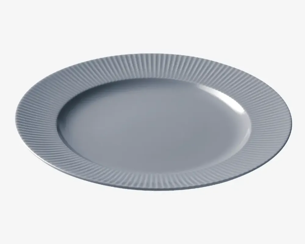 Best Daells Bolighus Groovy Midd. Tallerken 27 cm Grå