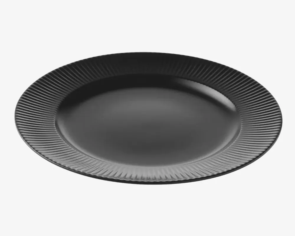 Outlet Daells Bolighus Groovy Midd. Tallerken Ø27 cm Sort