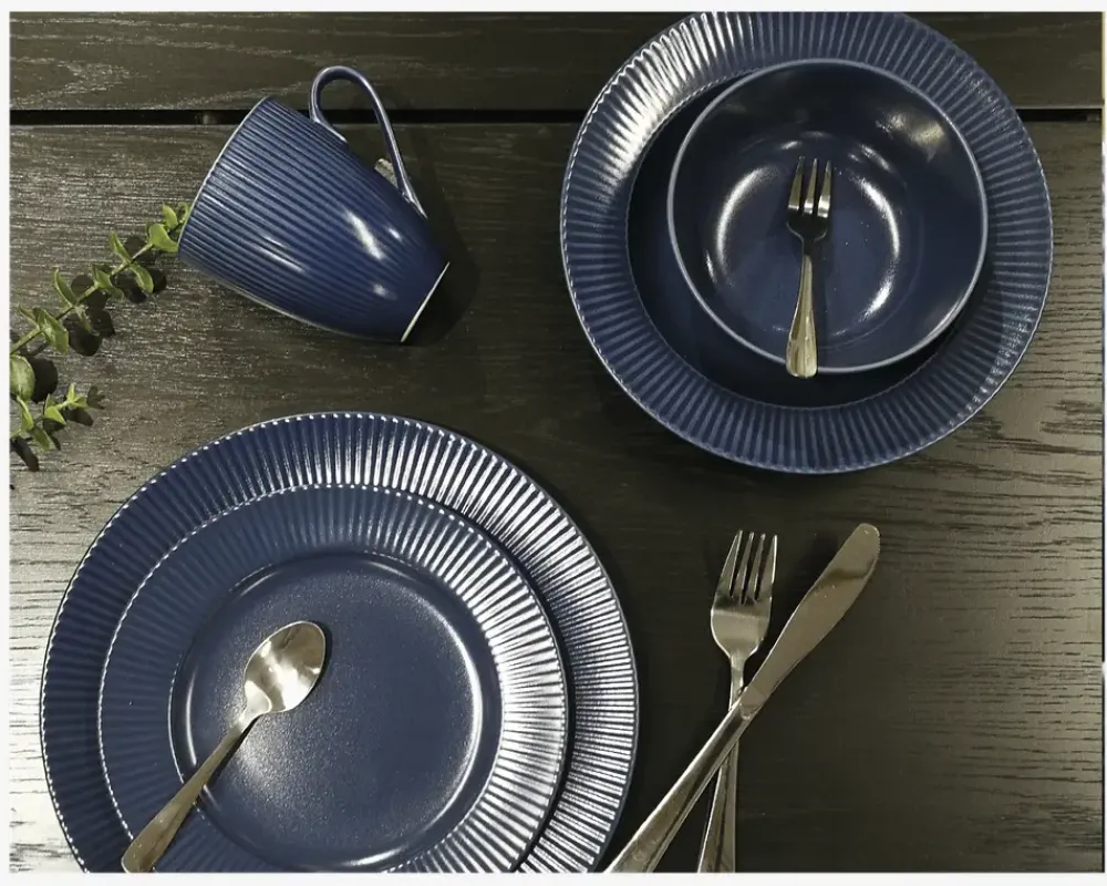 Sale Daells Bolighus Groovy Suppe Tallerken Ø23 cm Blå