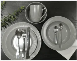 Sale Daells Bolighus Groovy Suppe Tallerken Ø23 cm Grå