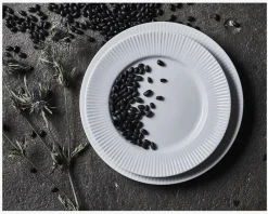 Hot Daells Bolighus Groovy Tallerken Middag Ø26,5 cm Hvid