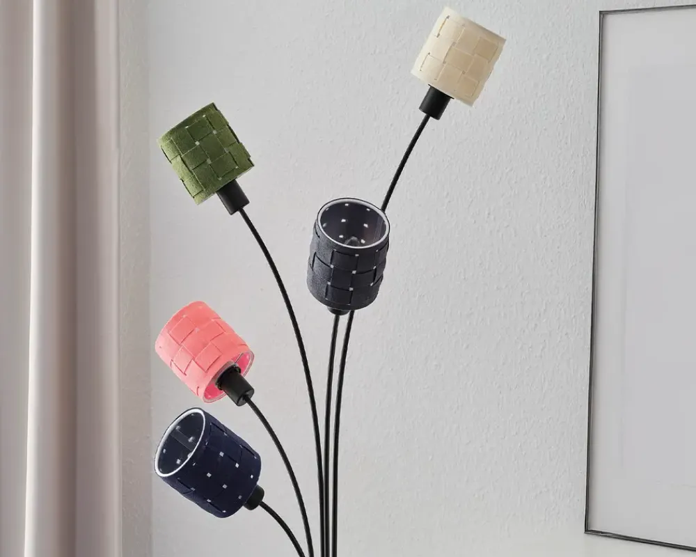 New Daells Bolighus Gulvlampe filt vævet H.173 cm