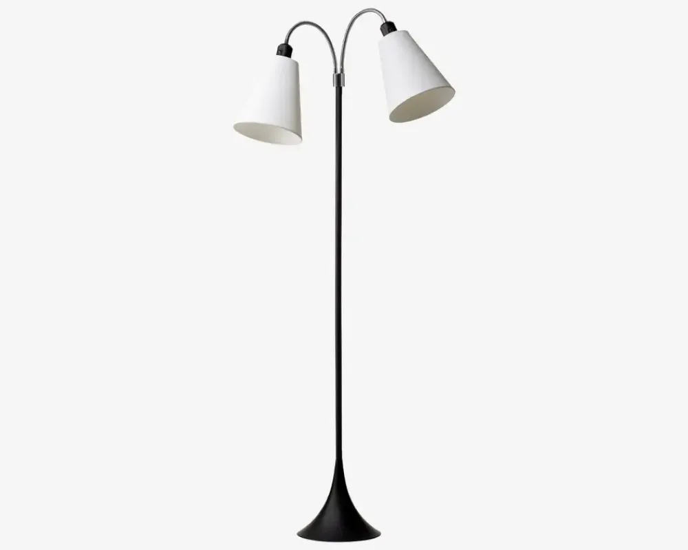 Clearance Daells Bolighus Gulvlampe fodgænger sort u/skærme H.135 cm