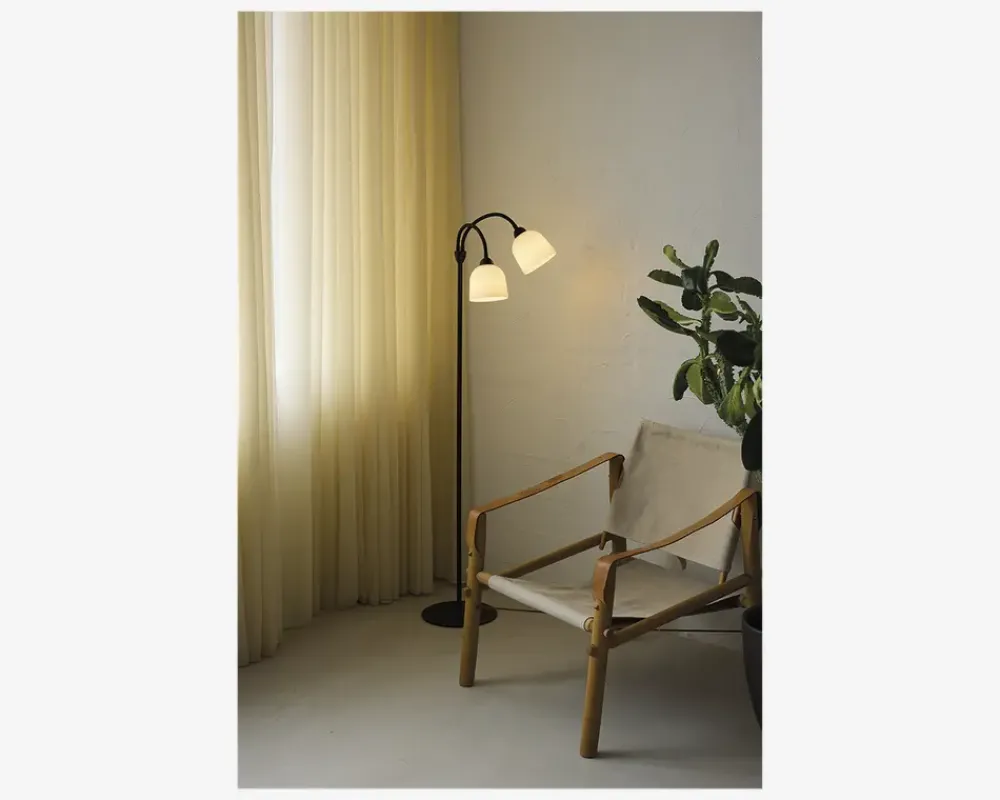 Best Daells Bolighus Gulvlampe Glow m. 2 arme sort H.130 cm