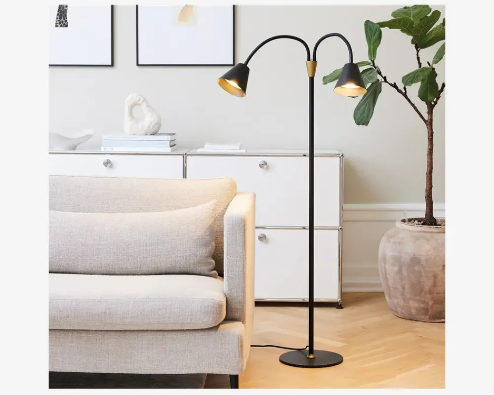 Discount Daells Bolighus Gulvlampe Hygge H. 135 cm Sort