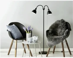 Hot Daells Bolighus Gulvlampe Ray Dobbelt H.155 cm Sort