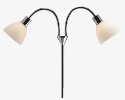 Online Daells Bolighus Gulvlampe Ray dobbelt H.155 cm Krom, Hvid