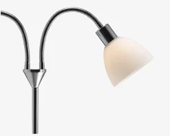 Online Daells Bolighus Gulvlampe Ray dobbelt H.155 cm Krom, Hvid