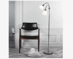 Online Daells Bolighus Gulvlampe Ray dobbelt H.155 cm Krom, Hvid