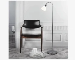 Online Daells Bolighus Gulvlampe Ray H.155 cm Krom, Hvid